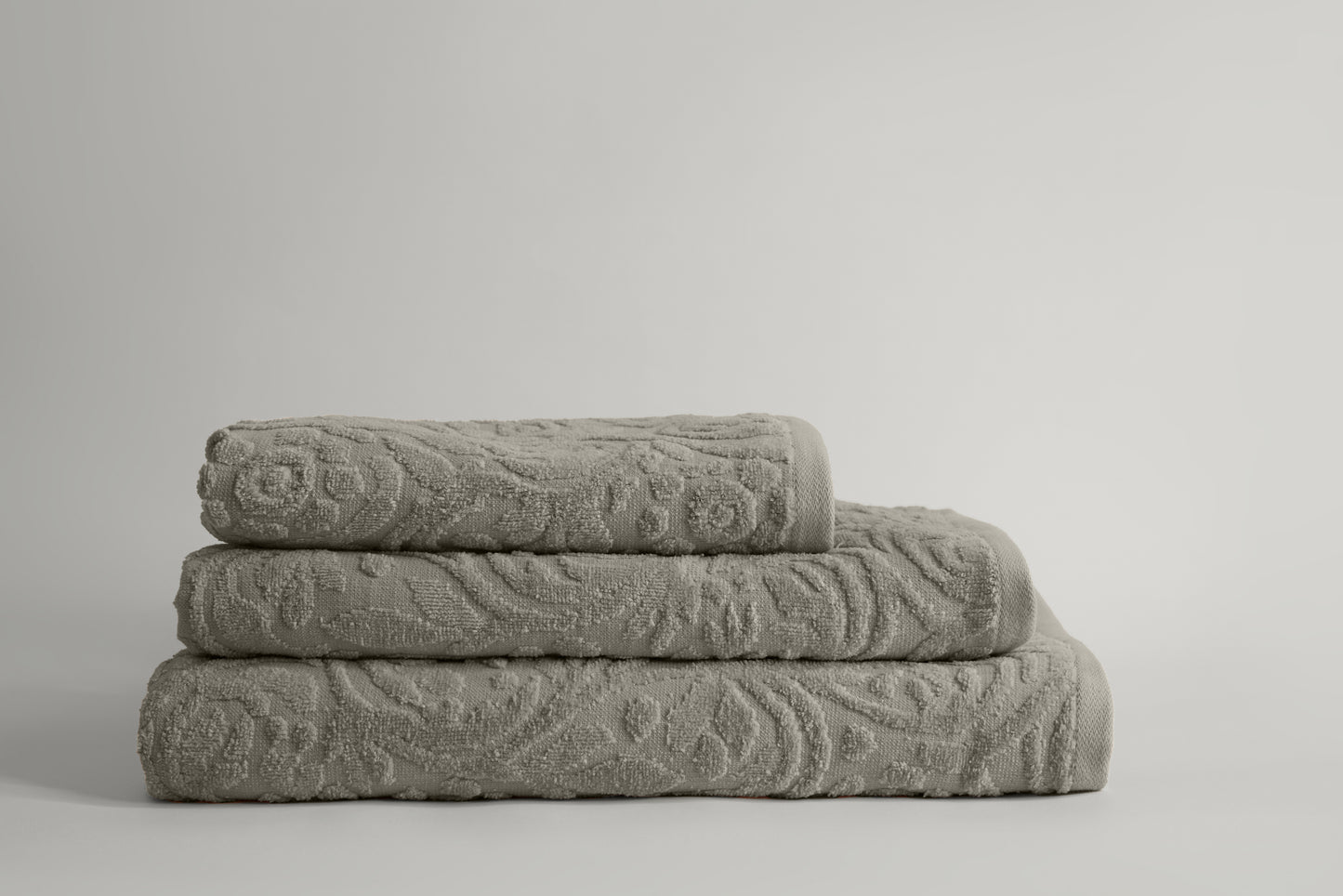 Grey Jacquard Velvet Towel