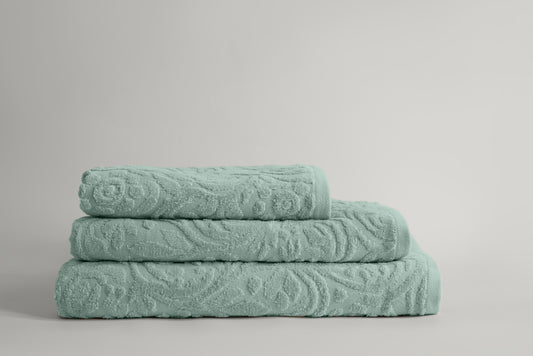 Mint Jacquard Velvet Towel