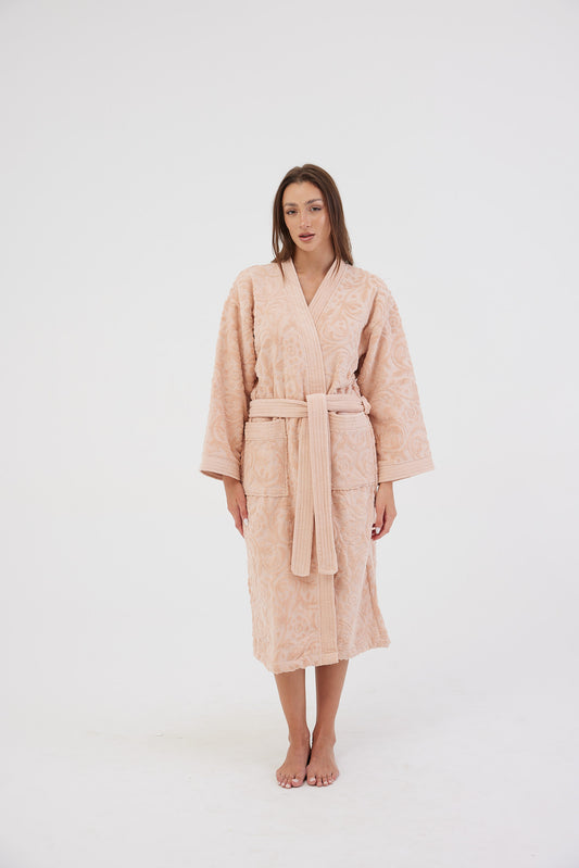 Dusty Pink Velvet Bathrobe