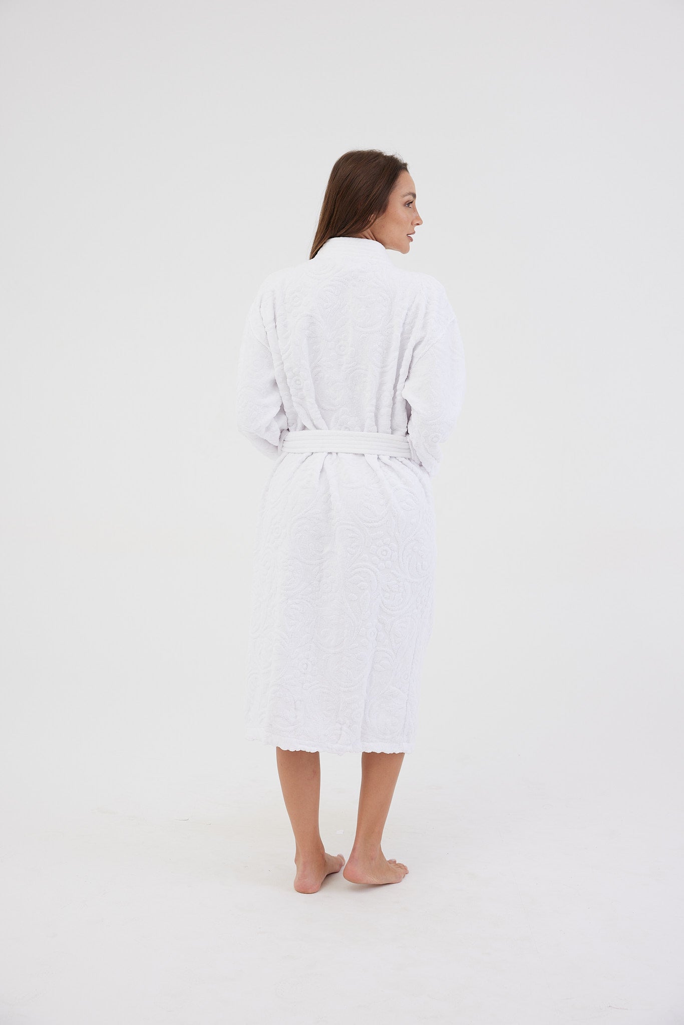 White Velvet Bathrobe