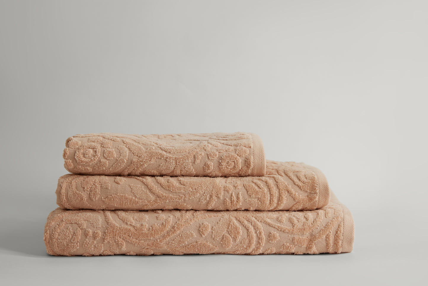 Dusty Pink Jacquard Velvet Towel